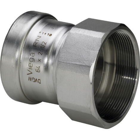 Viega Sanpress Inox XL 619961 76, 2000 mm x Rp 2 2000 / 2, acier inoxydable, polygone, SC-Contur