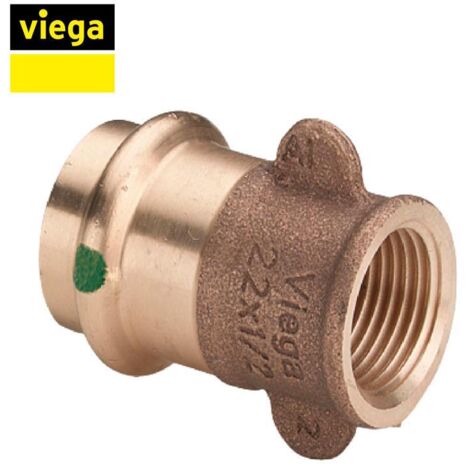 Viega Sanpress Übergangsstück 287016 15 mm x Rp 1/2, Rotguss oder Siliziumbronze, SC-Contur
