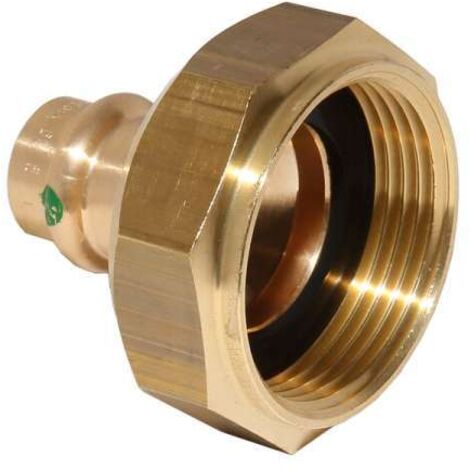 Viega Sanpress Verschraubung flachdichtend mit Überwurfmutter 1 1/4'' Innengewinde auf 15mm 424534