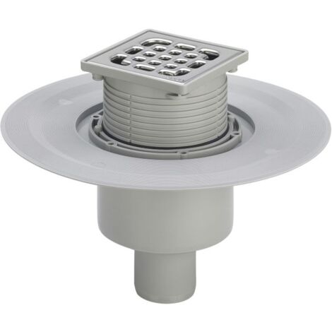 Viega Siphon de salle de bain Advantix 556914 DN 50, plastique gris, avec fixation, drain vertical