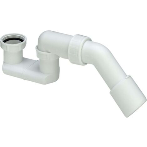 Viega siphon garniture de vidange pour receveur de douche 106263 G 2000 2000 /2 x DN 40/50, plastique blanc , avec coude d&39écoulement à 45°