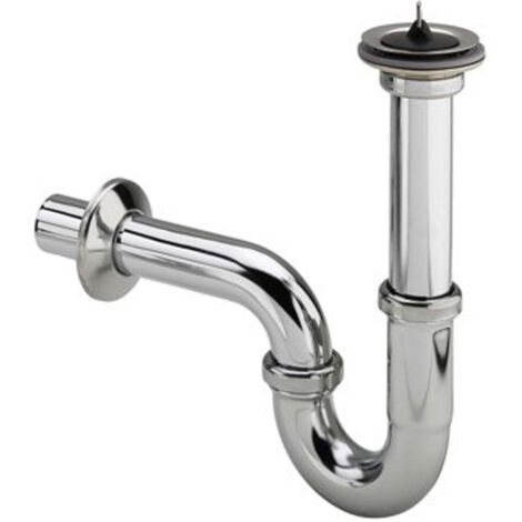Viega Siphon tuyau avec raccordement mural 5/4 et rosace 120mm chromé