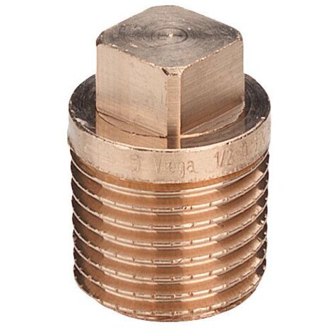 Viega Stopfen 3291 mit Vierkant ohne Rand R1 1/4 Rotguss