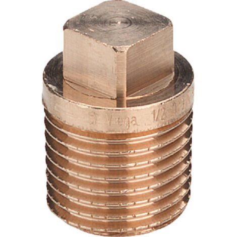 Viega Stopfen 3291 mit Vierkant ohne Rand R1/4 Rotguss