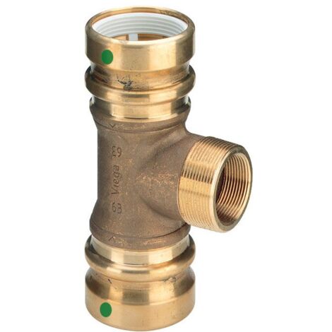 Viega T-Stück mit SC Geopress 9617.1TW in 32mm x R1 x Rp3/4 Rotguss