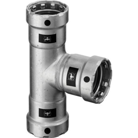 Viega T-Stück mit SC Megapress 4218 in 1 1/4x3/4x11/4Zoll Stahl Zn-Ni besch.