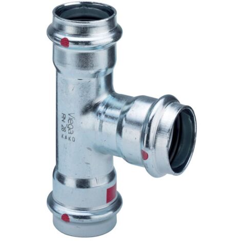 Viega T-Stück mit SC Prestabo 1118 in 12mm Stahl verzinkt