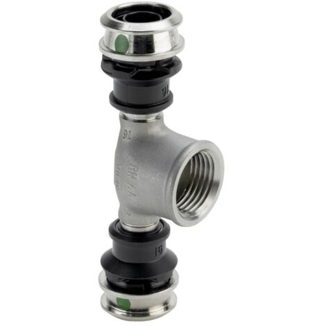 Viega T-Stück mit SC Raxinox 4417 in 20mmxRp1/2x20mm Stahl nichtrostend