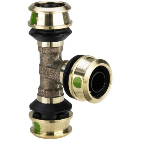 Viega T-Stück mit SC Raxofix 5318 in 63mmx25mmx63mm Siliziumbronze