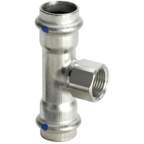 Viega T-Stück mit SC Sanpress Inox 2317.2LF in LABS-frei in 54mmxRp1/2x54mm
