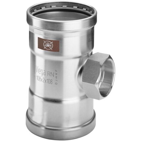 Viega T-Stück mit SC TemponoxXL 1717.2XL in 76,1mmxRp3/4x76,1mmStahl nichtrostend