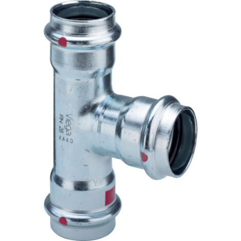 VIEGA T-Stück reduziert Prestabo Stahl verzinkt 22x28x22mm