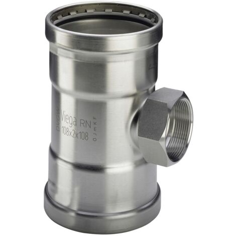 Viega T-Stück Sanpress Inox XL 2317.2XL in 88,9mm x Rp2 x 88,9mm Edelstahl