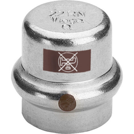 Viega Temponox Kappe 811952 15 mm, Stahl nicht rostend, SC-Contur