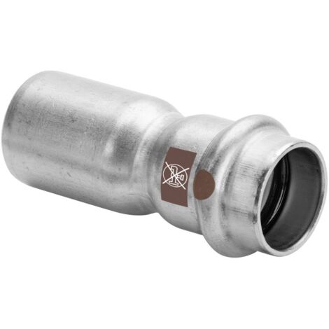 Viega Temponox Reduzierstück 809331 18 x 15 mm, Stahl, nicht rostend, Einsteckende, SC-Contur
