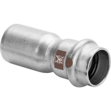 Viega Temponox Reduzierstück 809409 35 x 15 mm, Stahl, nicht rostend, Einsteckende, SC-Contur