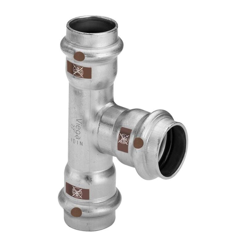 Temponox Té 810184 54 mm, acier, inoxydable, avec SC-Contur - Viega