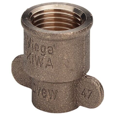 Viega Übergangsmuffe 94270GF mit Flügel in 15mm x Rp1/2 Rotguss