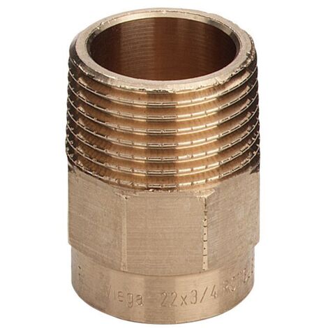 Viega Übergangsnippel 94243G in 64mm R2 1/2 Rotguss