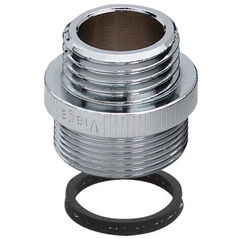 Viega Übergangsstück 448349 G 3/4a x M24 x 1a, Rotguss verchromt, rund