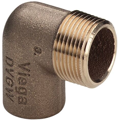 Viega Übergangswinkel 90 Grad 94092G, d. 28mm x R 3/4", Rotguss