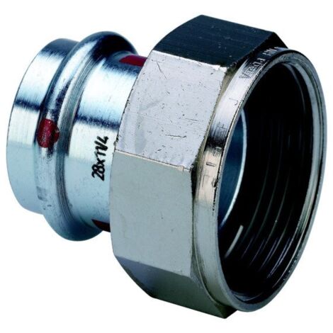 Viega Union Prestabo 559229 42 mm x G 1 3/4, acier non allié, joint plat, SC-Contur