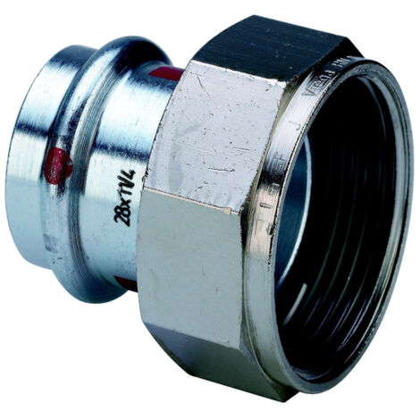 Viega Union Prestabo 559236 54 mm x G 2 3/8, acier non allié, joint plat, SC-Contur