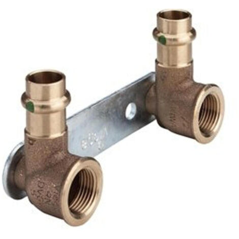 Viega Unité de montage Sanpress 308674 15 mm x Rp 2000 / 2 x 100 mm, bronze à canon ou silicium, SC-Contur