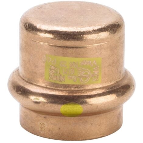 Viega Verschlusskappe m. SC Profipress G 2656 für Gas in 18mm Kupfer