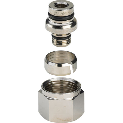 Viega Verschraubung 1019.1 in 16mm Rotguss matt-vernickelt
