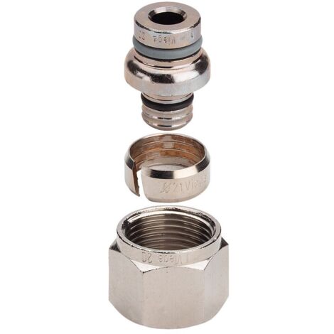 Viega Verschraubung 1035 in 20mm Rotguss matt-vernickelt