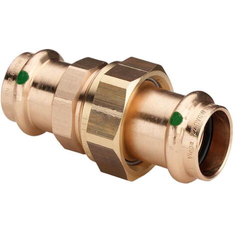 Viega Verschraubung mit SC Sanpress 2260 flachdichtend in 22mm Siliziumbronze