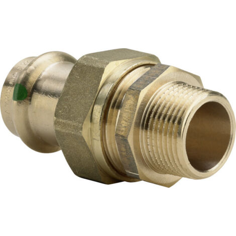 Viega Verschraubung mit SC Sanpress 2265 flachdichtend in 15mm x R3/4 Sibr