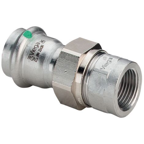 Viega Verschraubung mit SC Sanpress Inox 2362 in 18mm x Rp1/2 Edelstahl, 437473