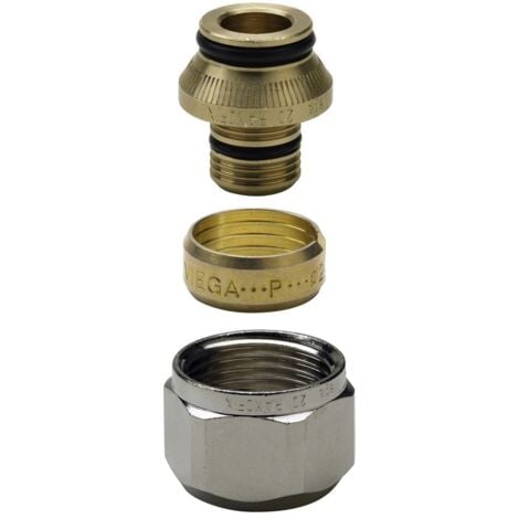Viega Verschraubung Raxofix 5381.5 in 16mm x G3/4 Messing vernickelt