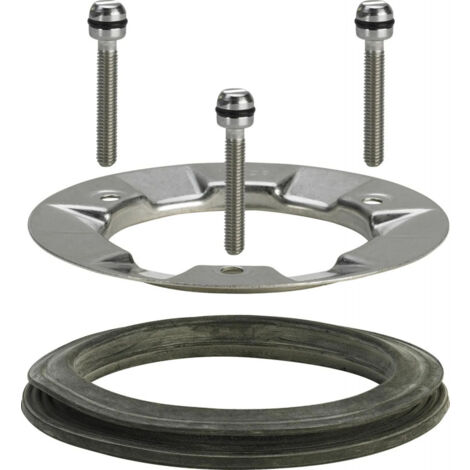 Viega – Bonde de douche Ø 90 mm en acier inoxydable – Bride et joint pour évacuation – Compatible avec modèles TEMPOPLEX