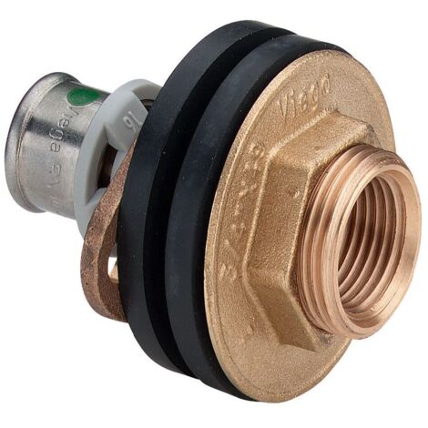 Viega Wanddurchführung mit SC Sanfix P 2132.31 in 16mm x Rp1/2 x 30mm Rotguss