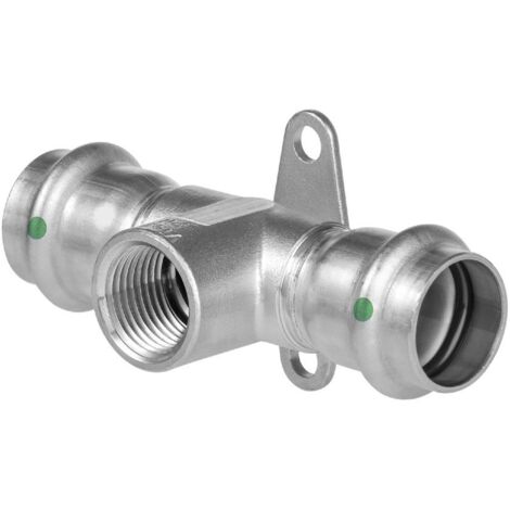 Viega Wandscheiben-T-Stück SC Sanpress Inox 2317.3 in 15mmxRp1/2x15mm Edelstahl