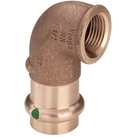 Viega Winkel 90 Grad mit SC Sanpress 2214.2 in 42mm x Rp1 1/2 Siliziumbronze