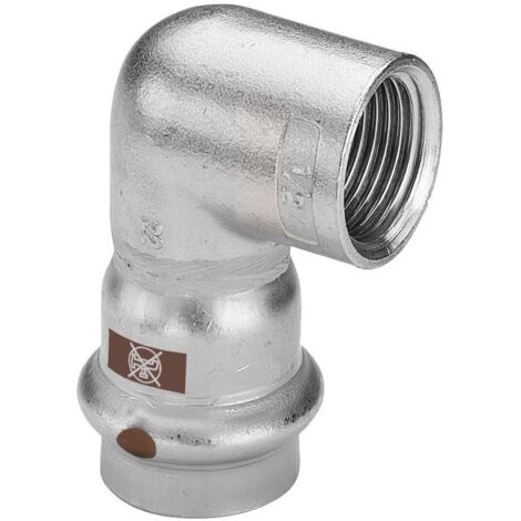 Viega Winkel 90 Grad mit SC Temponox 1714.2 in 28mmxRp1/2 Stahl nichtrostend