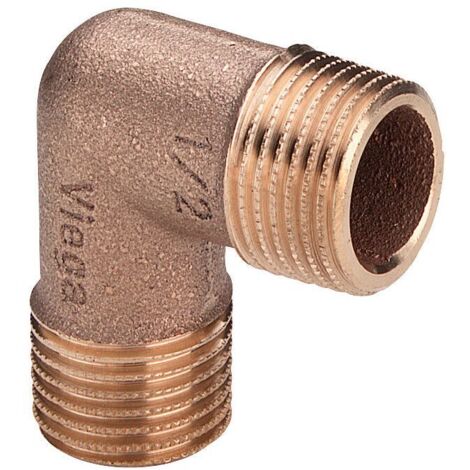 Viega Winkel 90 Grad, R 3/8 Rotguss oder Siliziumbronze Modell 3091, 317966