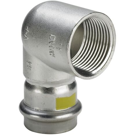 Viega Winkel mit SC Sanpress Inox G 0214.2 für Gas in 18mm x Rp1/2 Edelstahl