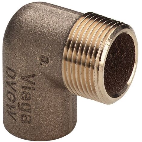 Viega Winkel Übergangswinkel Aussengewinde 94092G in 12mm x R1/2 Rotguss 108687