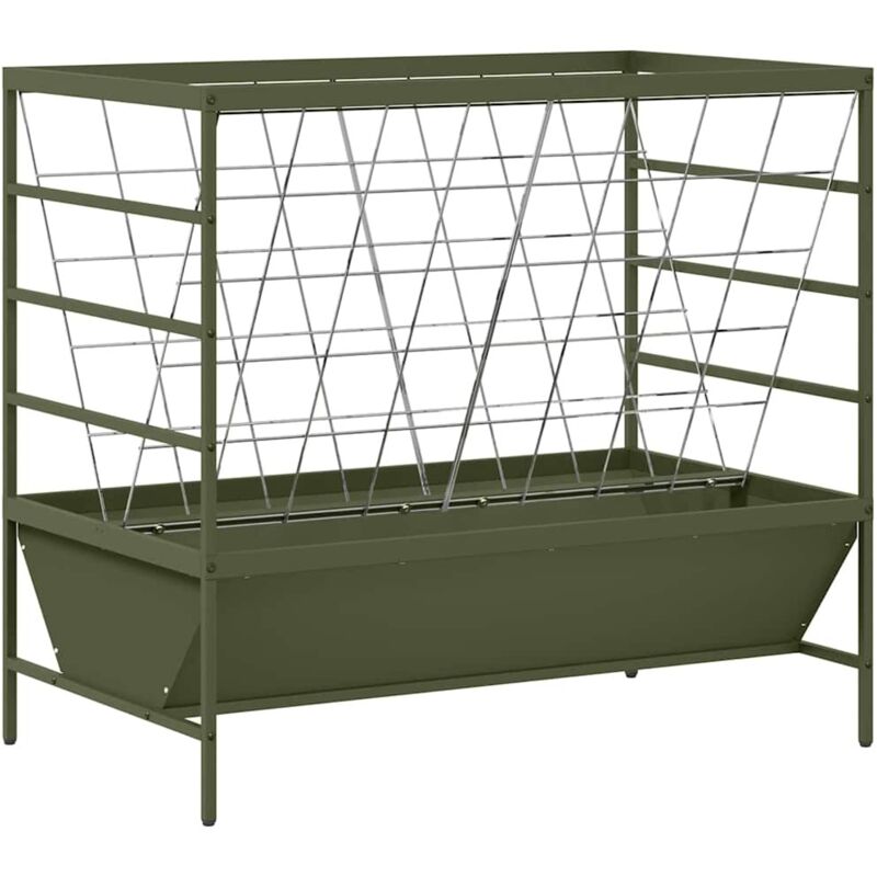 Viehfutterspender Olive Grün 100 X 60 X 90 Cm Vidaxl