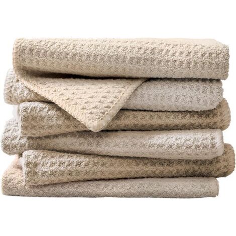 Vielseitige Mikrofaser-Reinigungstücher (6er-Set) — 30 x 30 cm, Khaki — Saugstark, streifenfrei, maschinenwaschbar — Für die Haushaltsreinigung, Glas, Edelstahl und empfindliche Oberflächen
