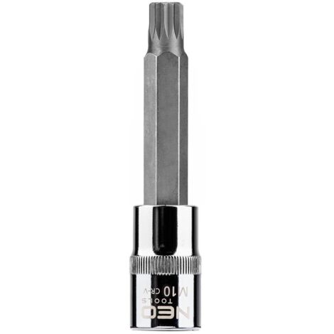 Vielzahn-Bit auf 1/2"-Steckschlüssel, M10 x 100 mm