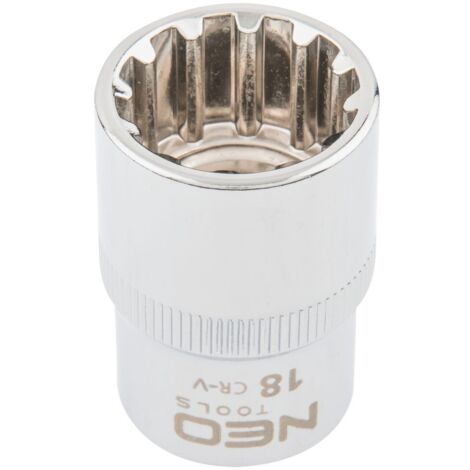 Vielzahn-Steckschlüssel 1/2", 18 mm