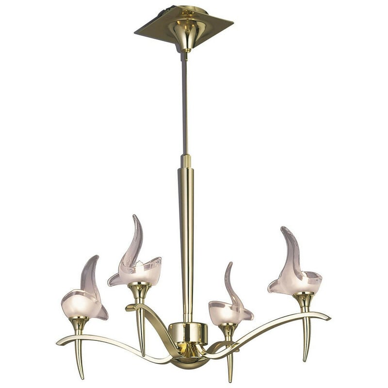 Inspired Mantra Fusion Viena Telescopic Pendant Round 4 Light G9, Polished Brass