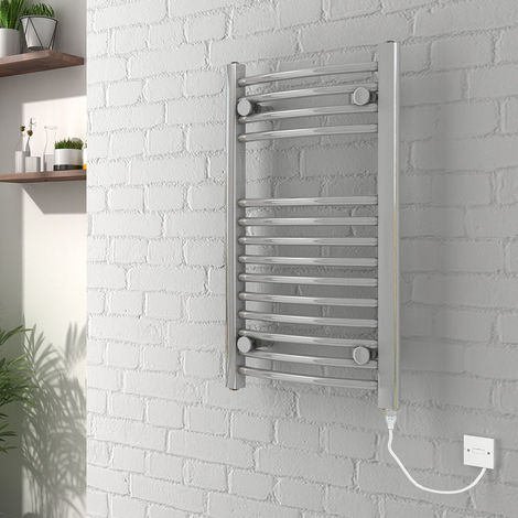 main image of "Vienna Electric Curved Chrome Towel Rail"