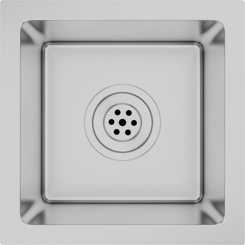 Bonnevie - vier de cuisine, Bac Évier Équipement de Cuisine, fait main Acier inoxydable OIB4346E - Argent